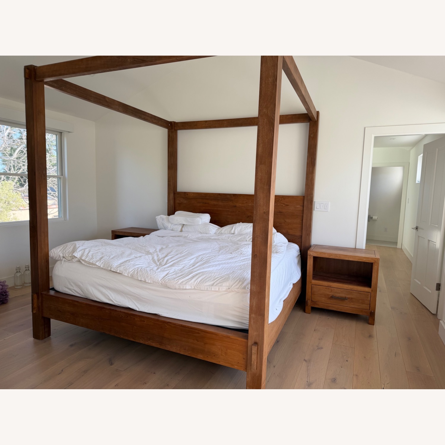 Pottery Barn Menlo Natural Wood King Bed - image-3