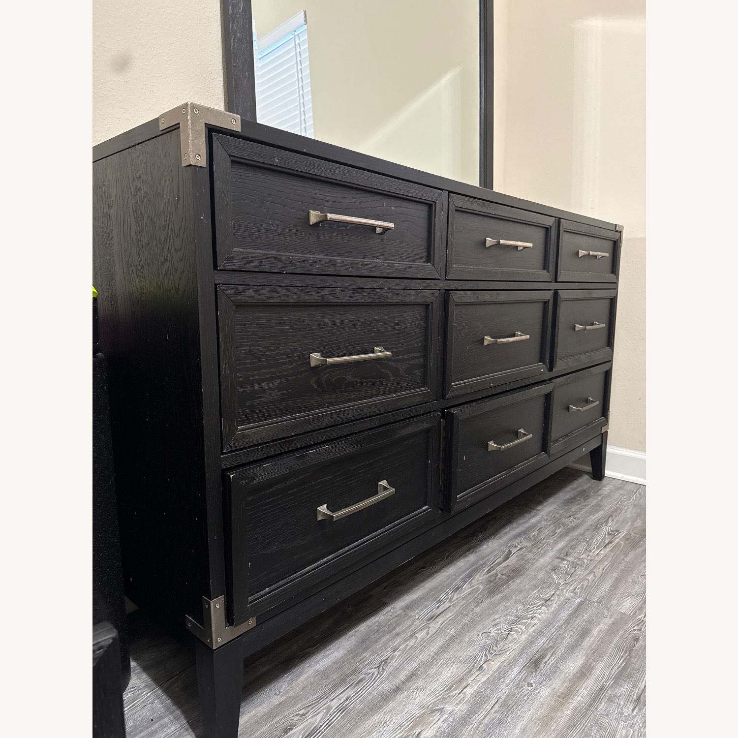 Value City Furniture Dark Brown Wood Dresser - image-4