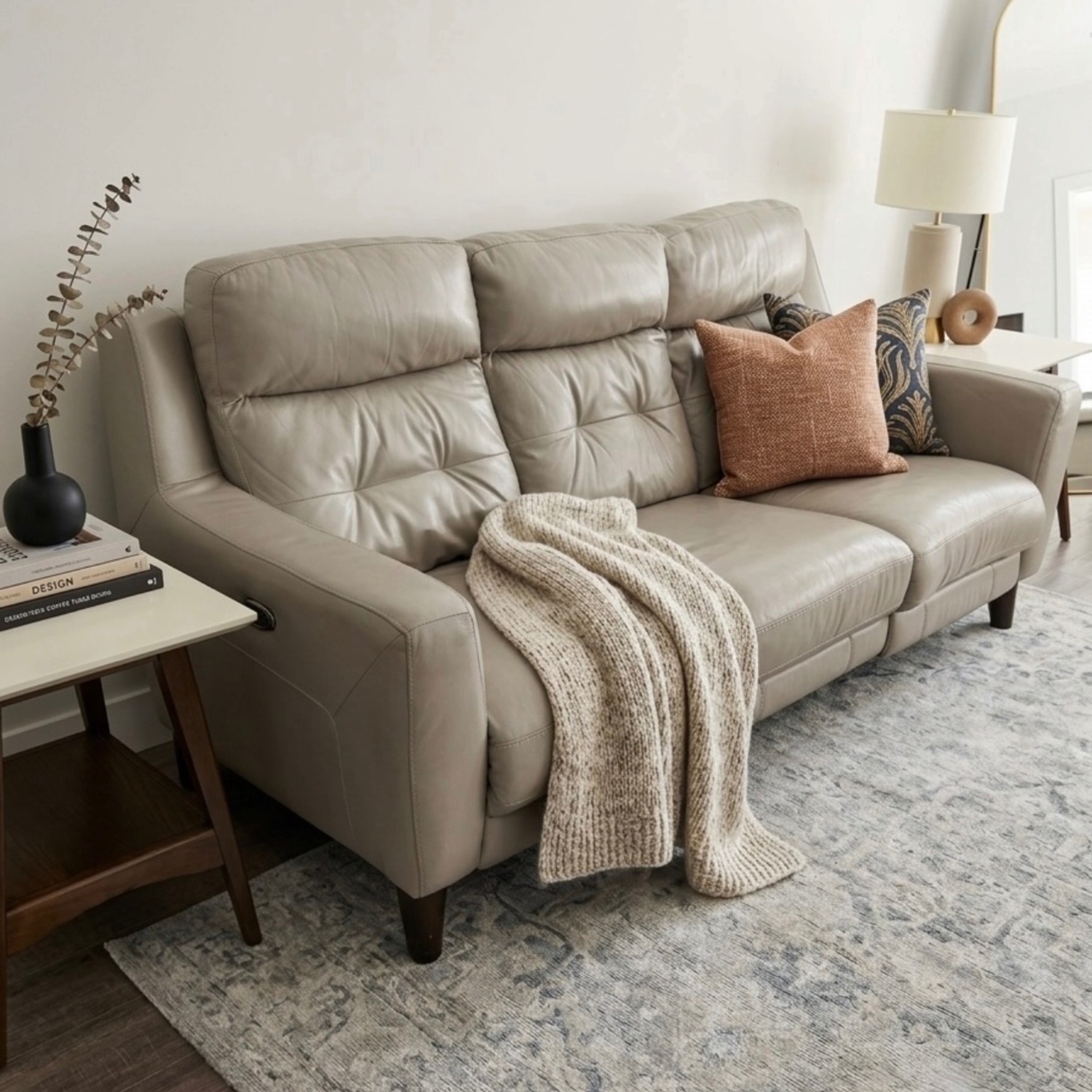 Belfort Maverick Leather Recliner Sofa - image-1