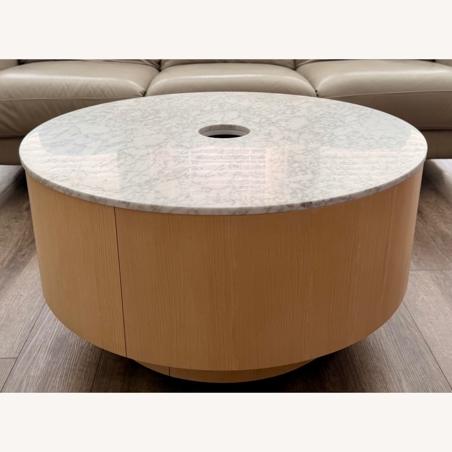 West Elm Natural Wood Coffee Table - image-5