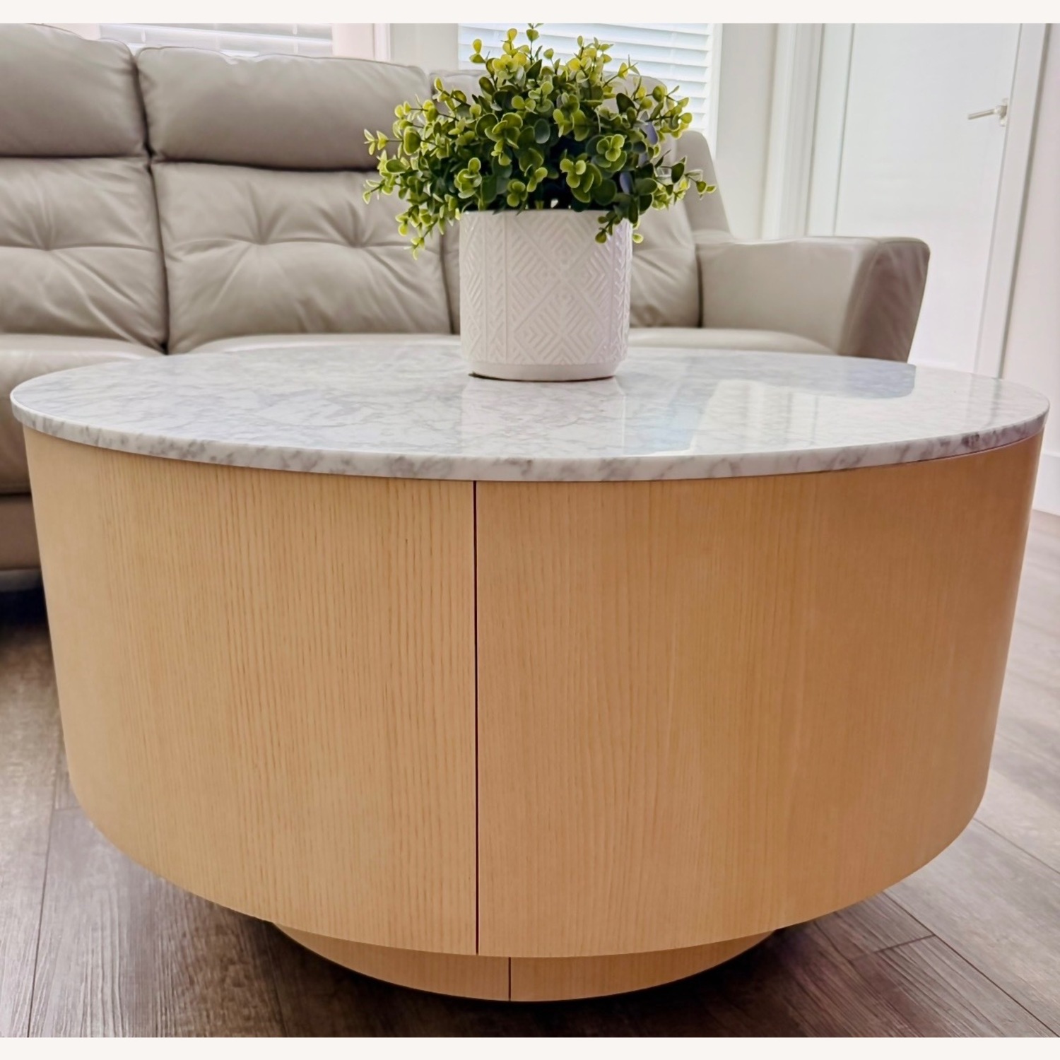 West Elm Natural Wood Coffee Table - image-3