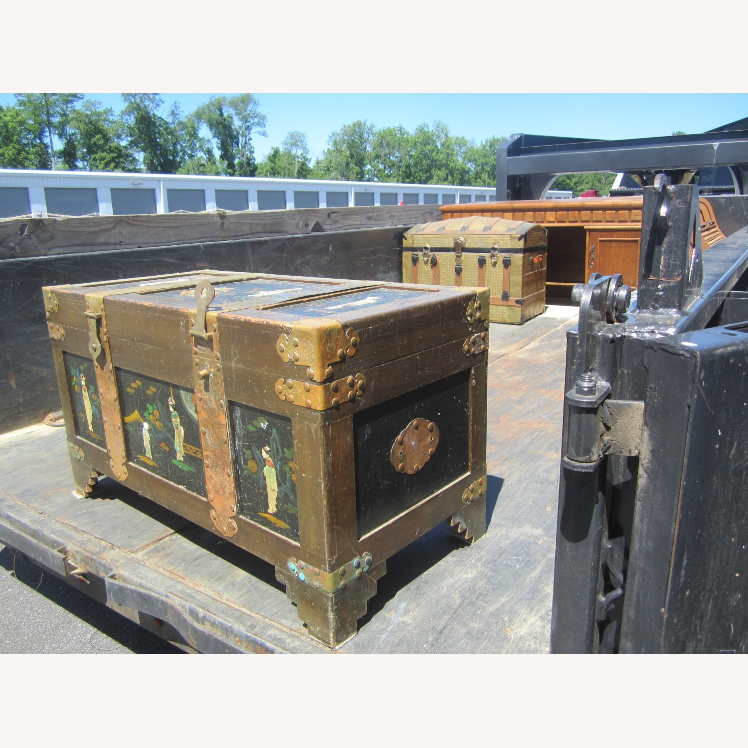 Unique Ornate Asian Style Trunk - image-6