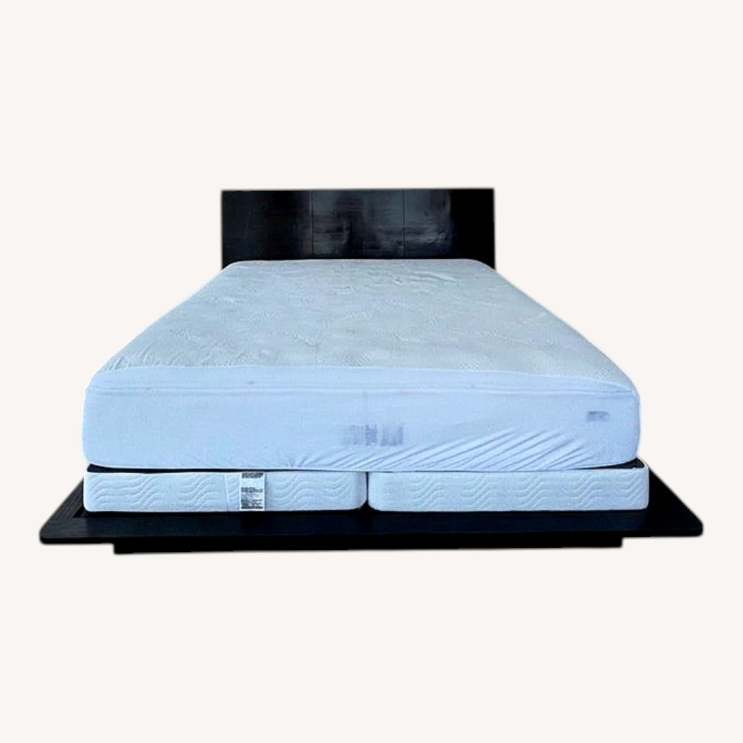 Restoration Hardware Black Desmond Floating Platform Bed - image-0