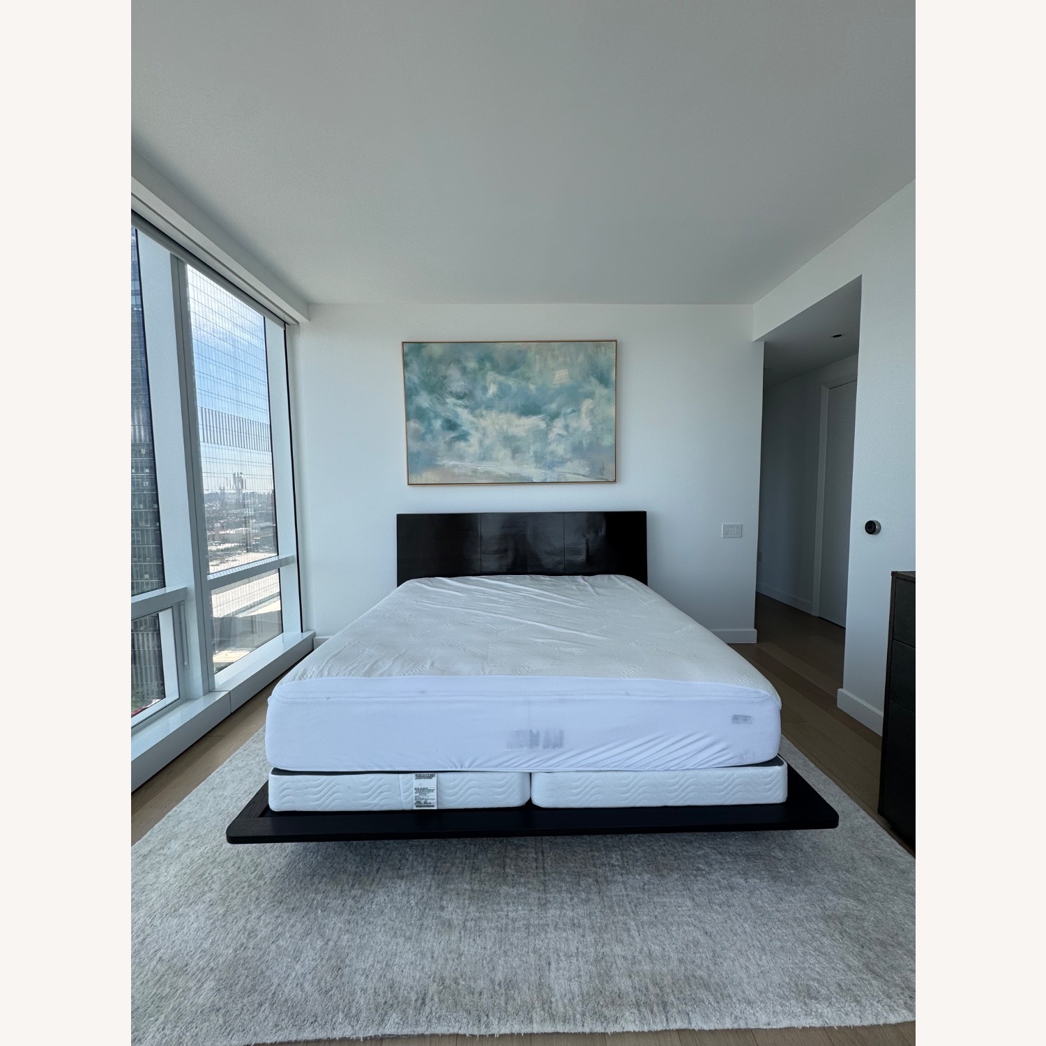 Restoration Hardware Black Desmond Floating Platform Bed - image-1