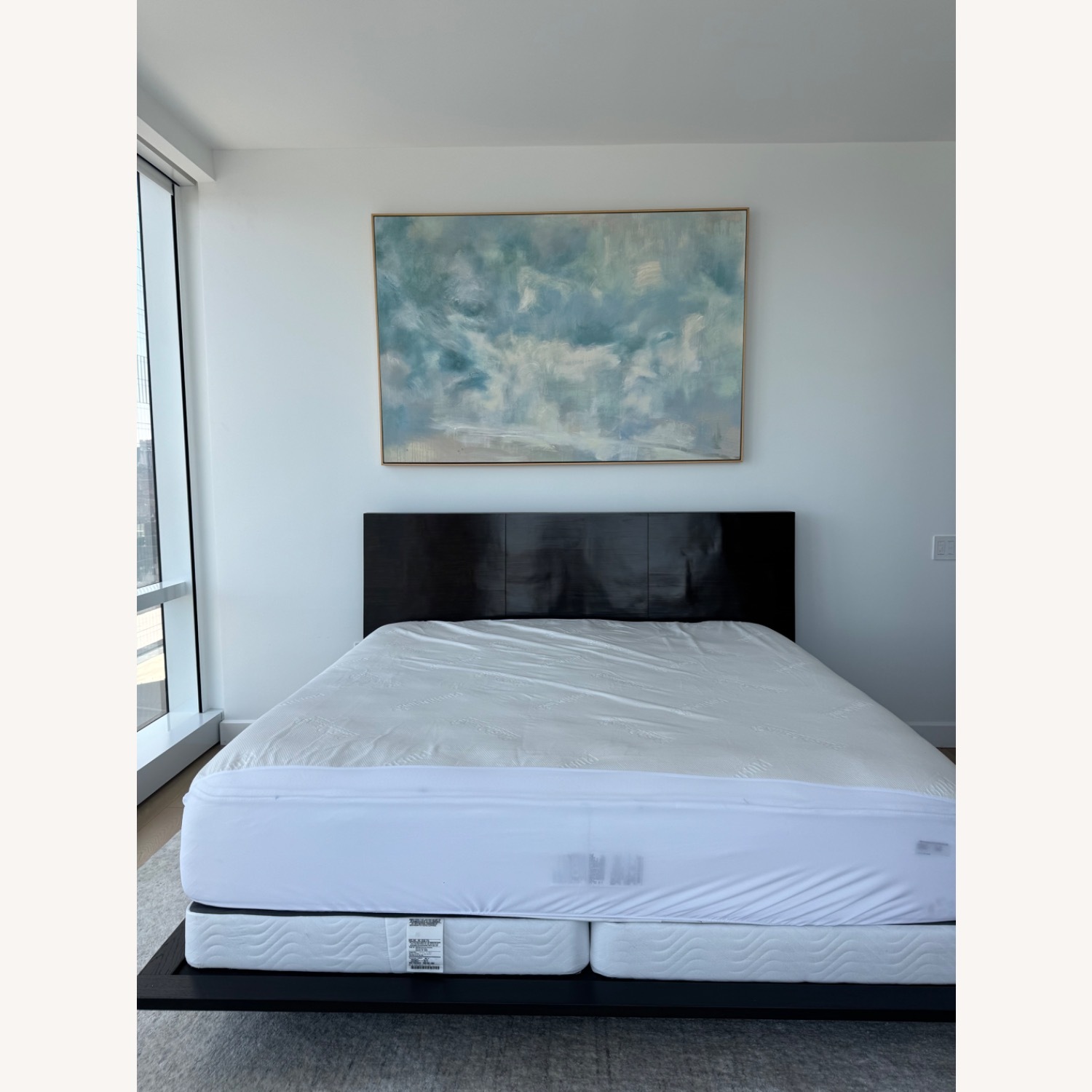 Restoration Hardware Black Desmond Floating Platform Bed - image-3