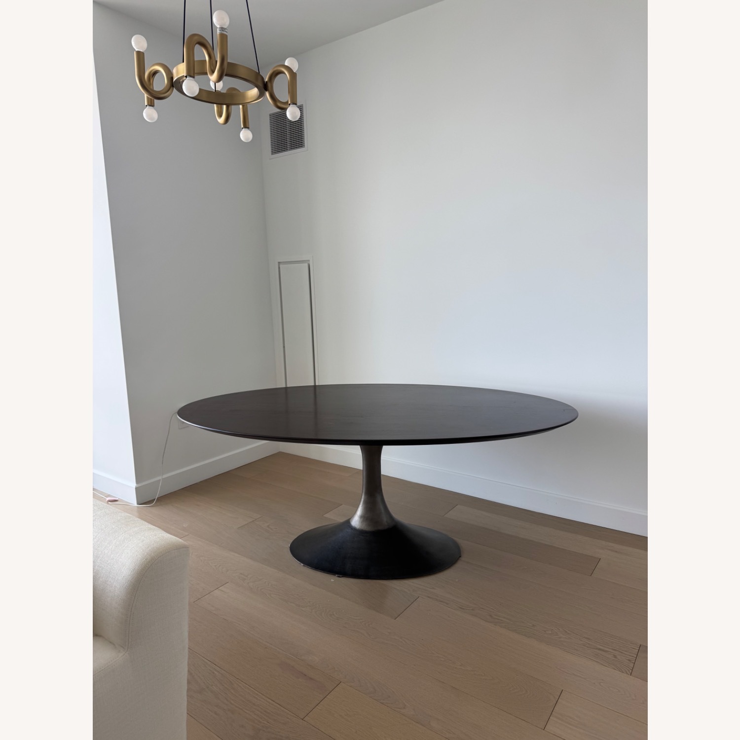 Restoration Hardware Dark Brown Wood Dining Table - image-2