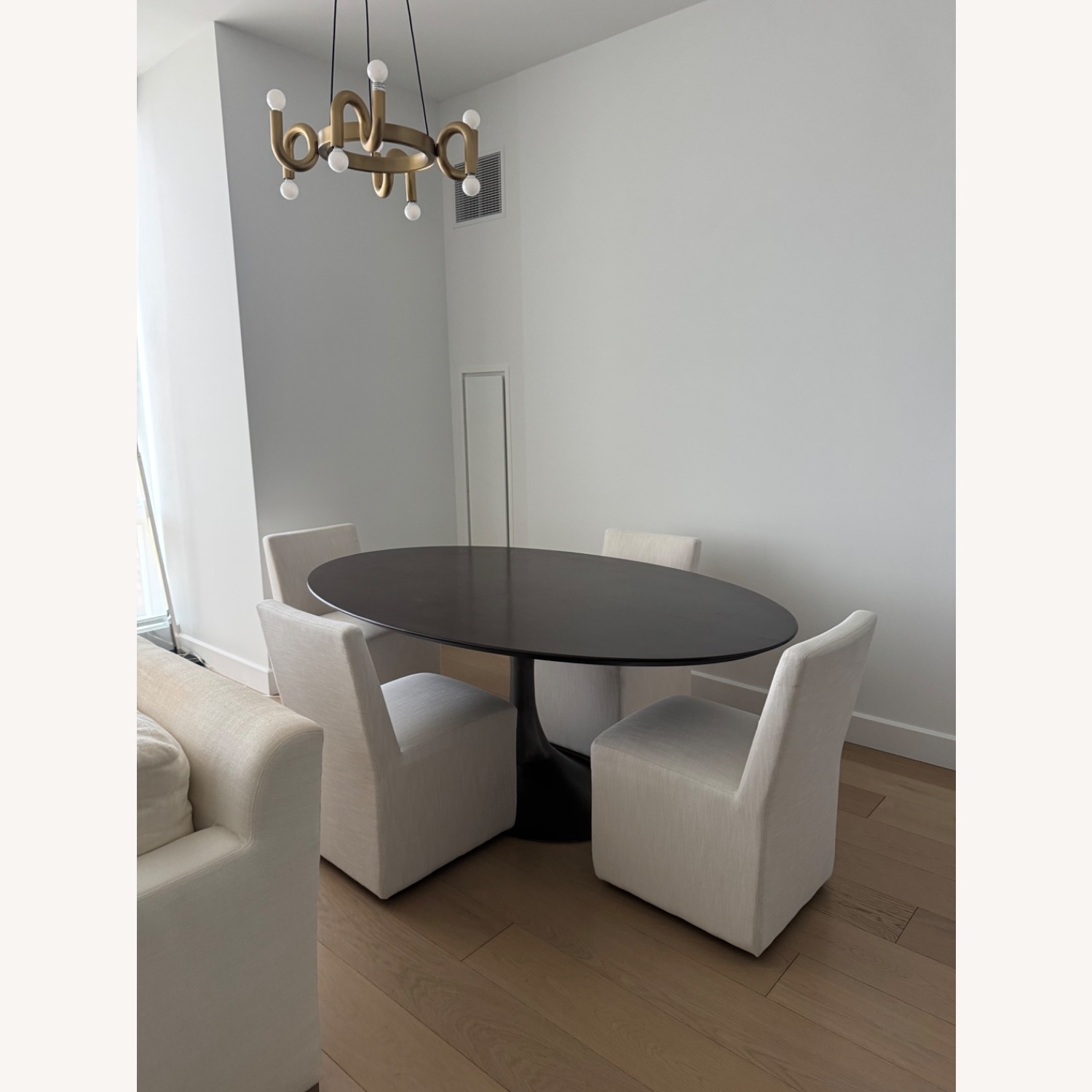 Restoration Hardware Dark Brown Wood Dining Table - image-3