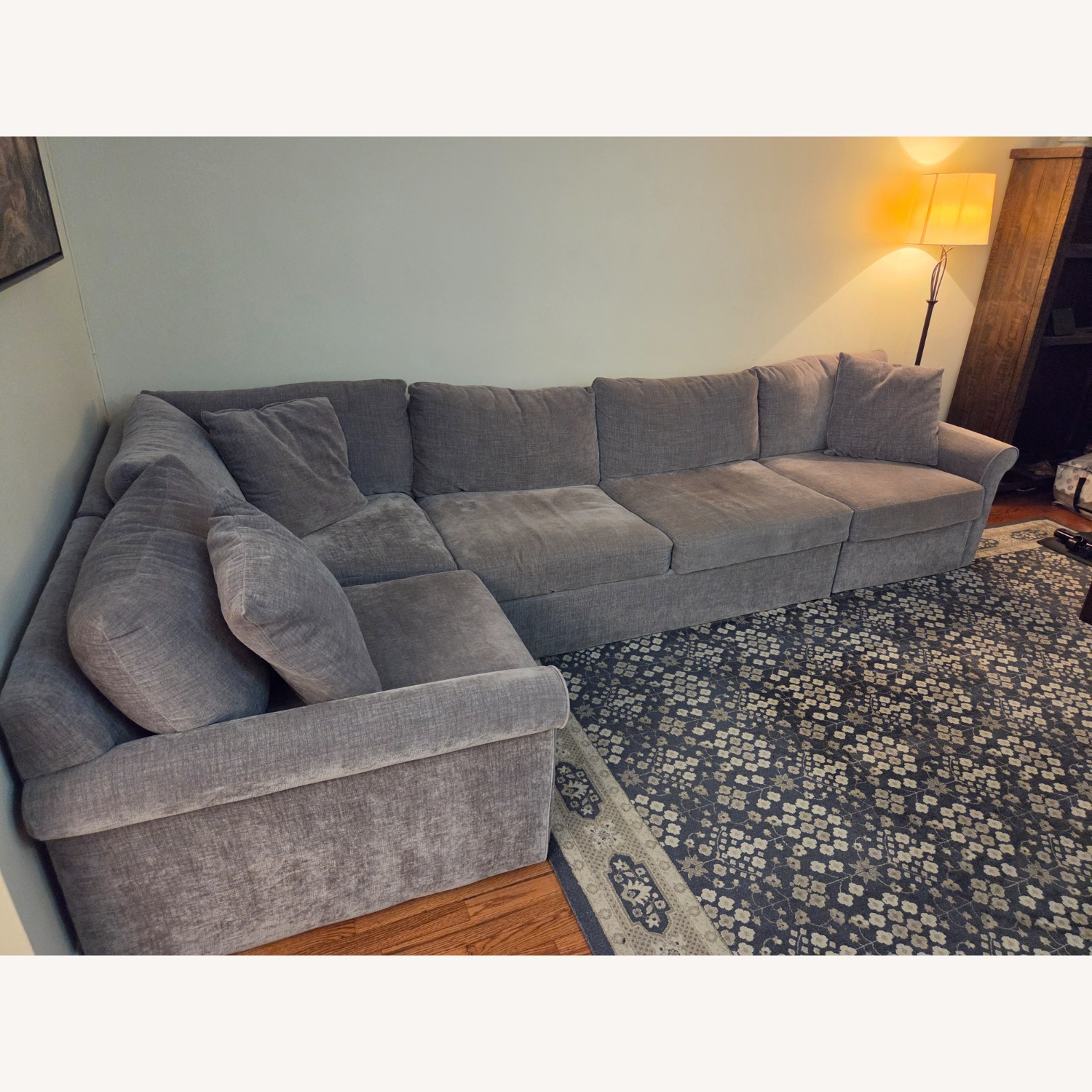 Macy's Radley Light Gray Sleeper Sofa - image-5