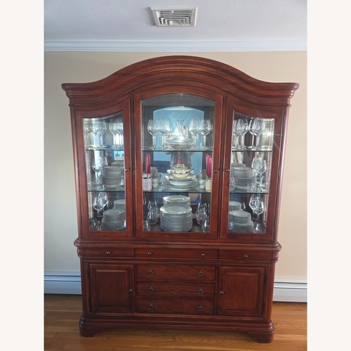 Used Raymour & Flanigan Dark Brown Wood Wall Shelf for sale on AptDeco