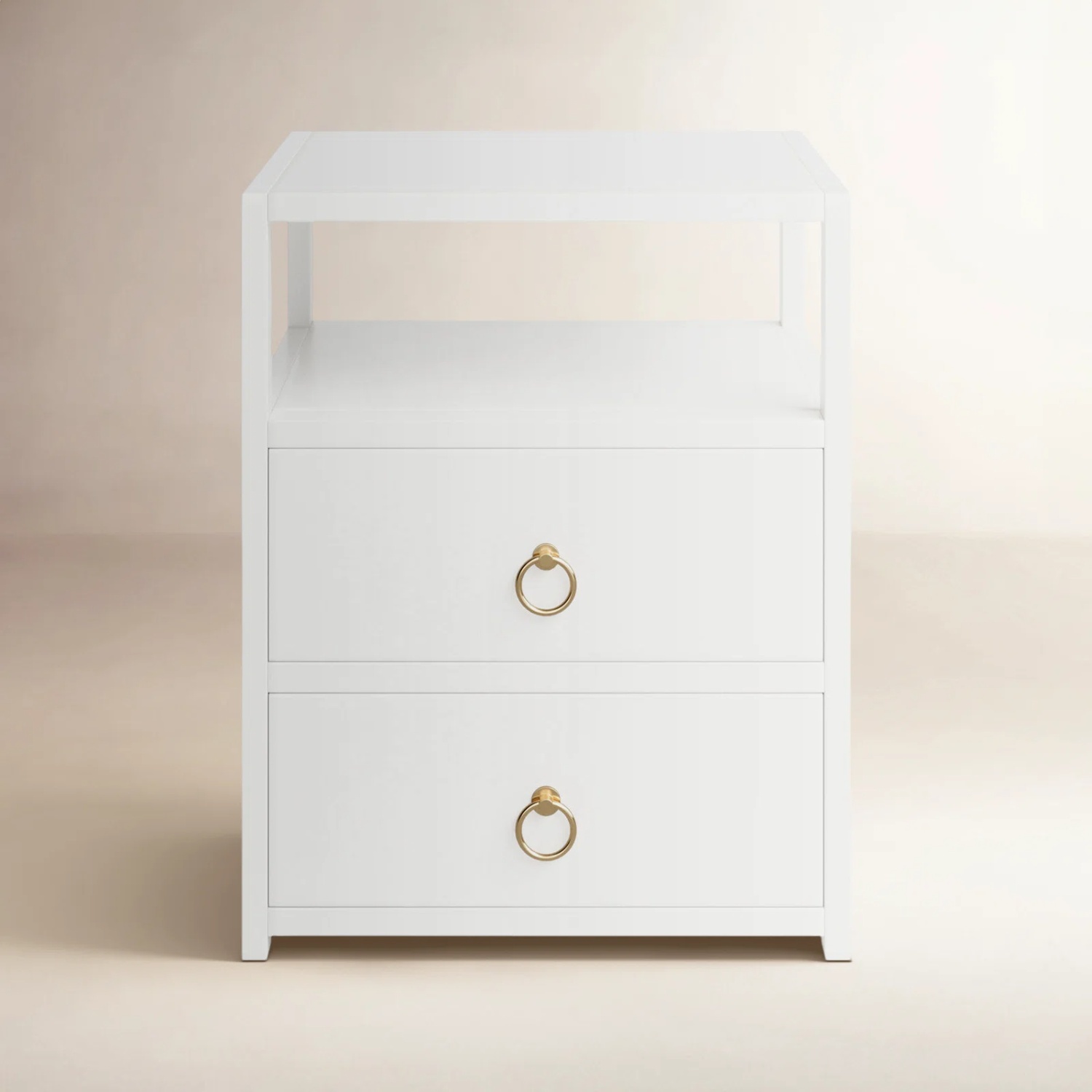 Joss & Main White 2 Drawer Nightstand - image-4