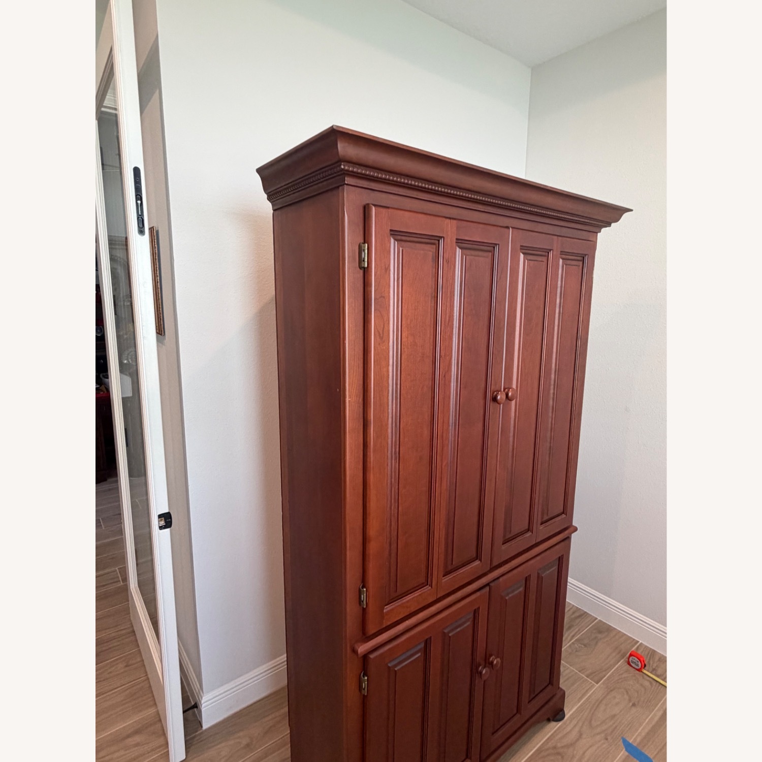Solid Cherry Corner Armoire / TV Cabinet - image-4