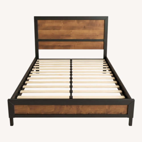 Used Wayfair Light Brown Queen Bed for sale on AptDeco