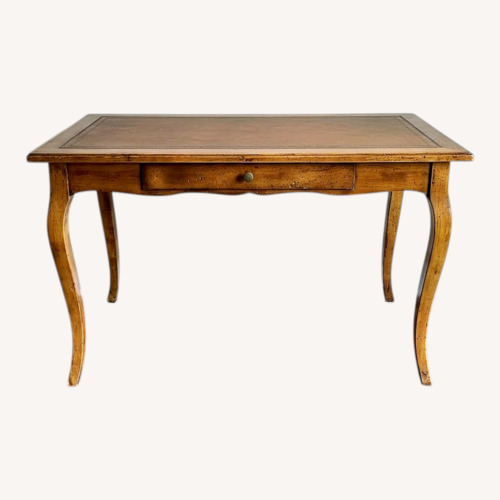 Used Vintage Wood Desk with Leather Top for sale on AptDeco