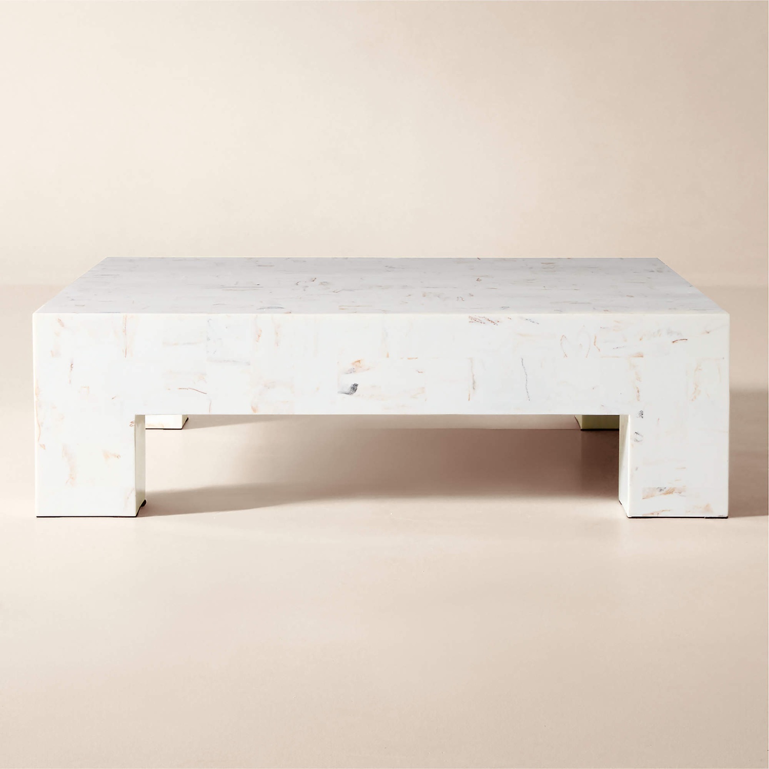 CB2 White Concrete Coffee Table - image-5
