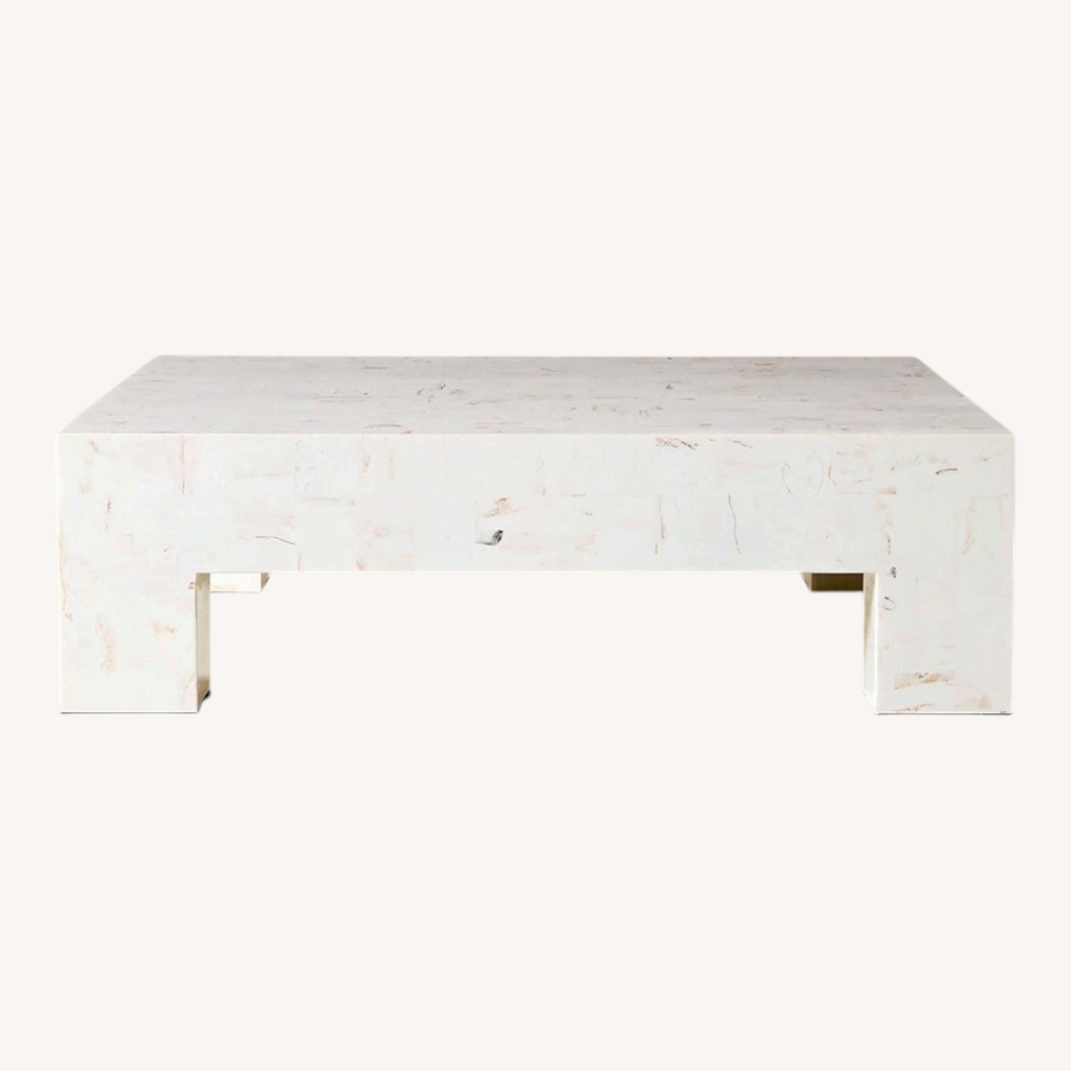 CB2 White Concrete Coffee Table - image-0