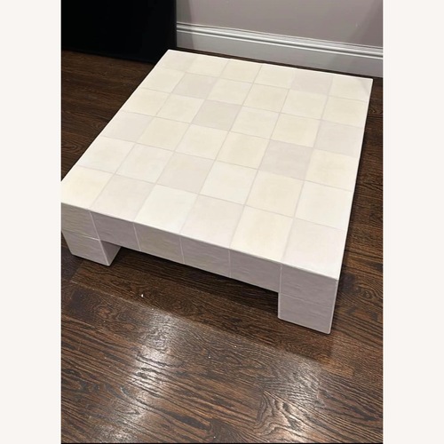Used CB2 White Concrete Coffee Table for sale on AptDeco