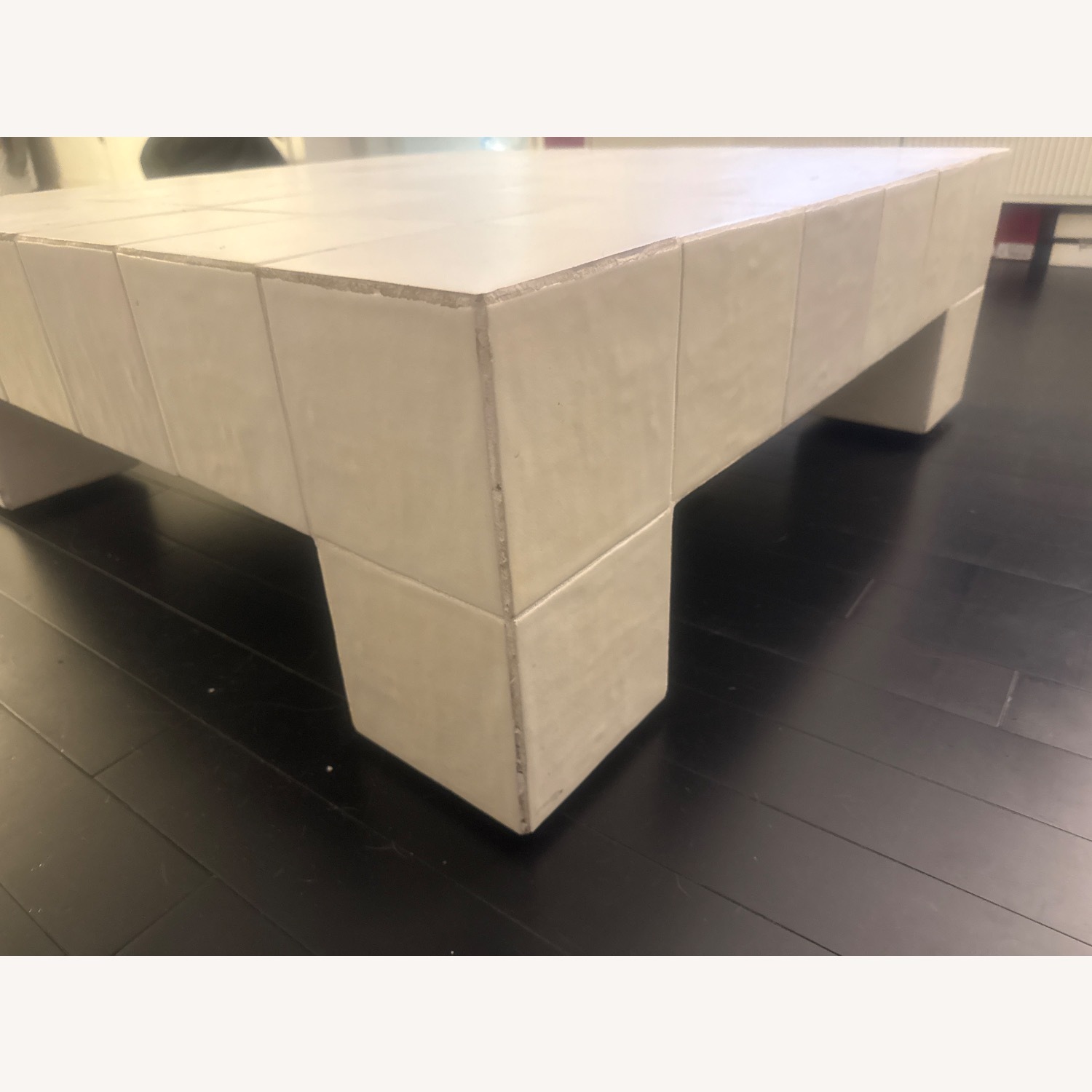 CB2 White Concrete Coffee Table - image-4