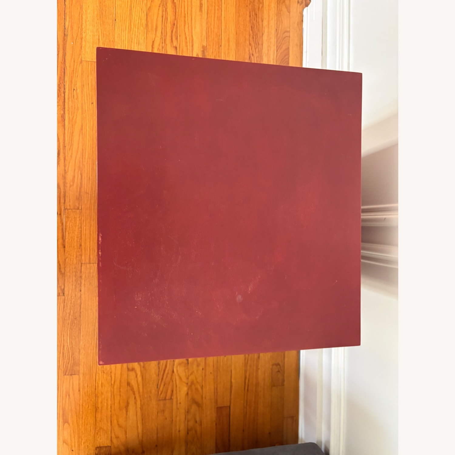 Pottery Barn Cabot Sidetable Red Wood Side Table - image-3