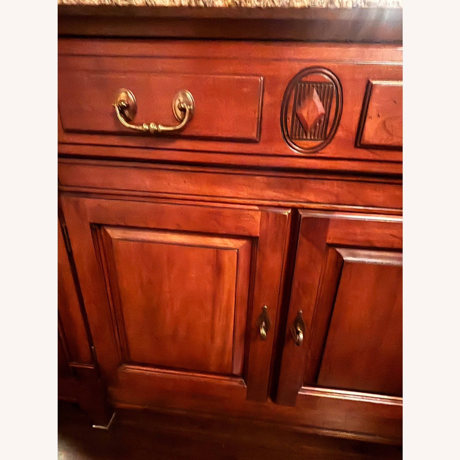 Vintage Wood and Marble Chest - image-2