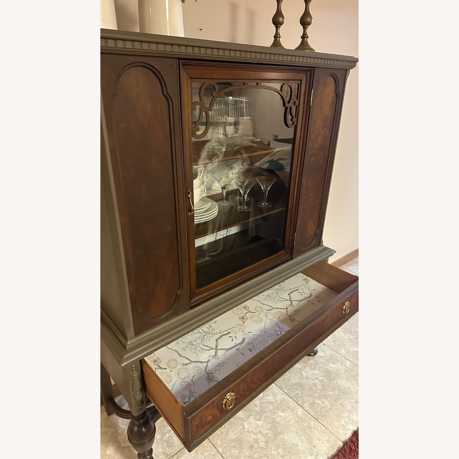 Wood China Cabinet - image-7