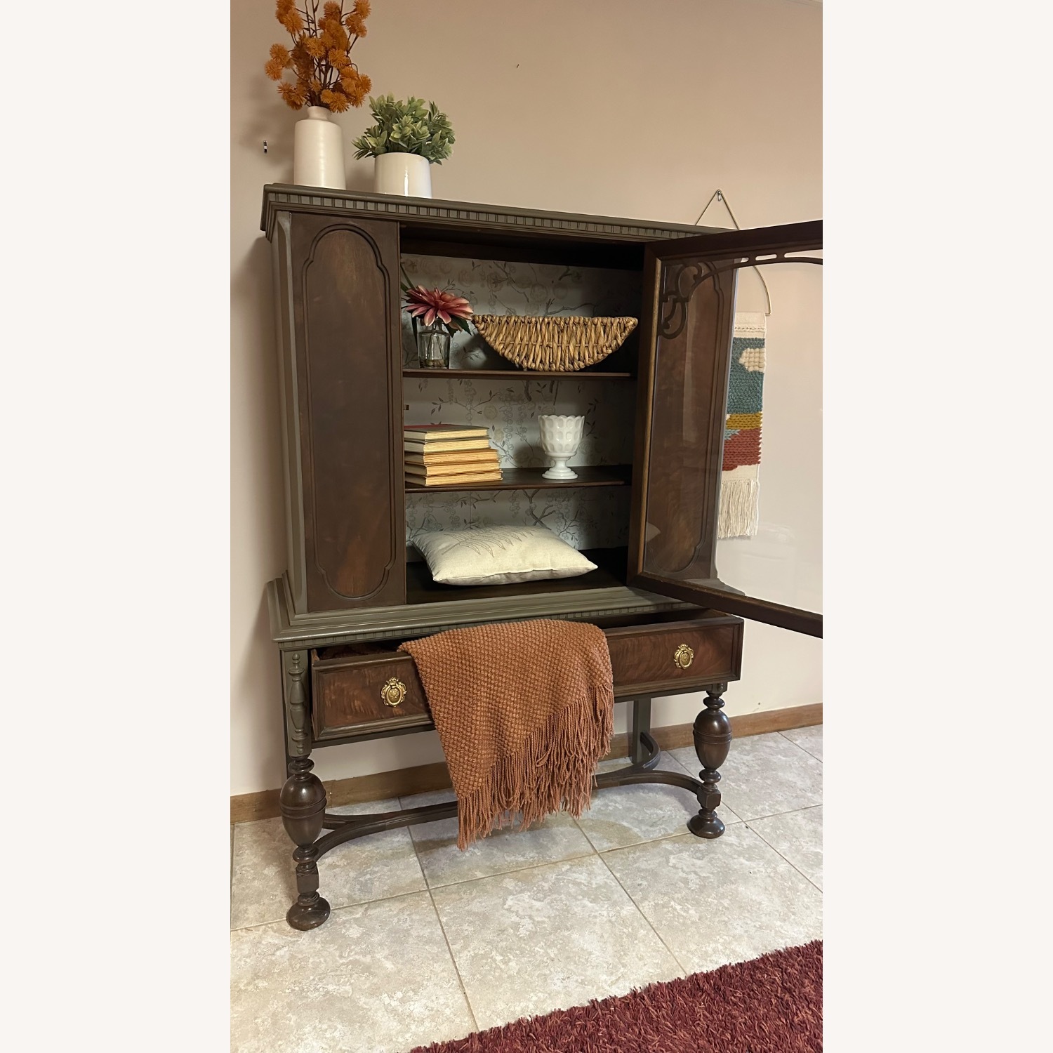 Wood China Cabinet - image-9