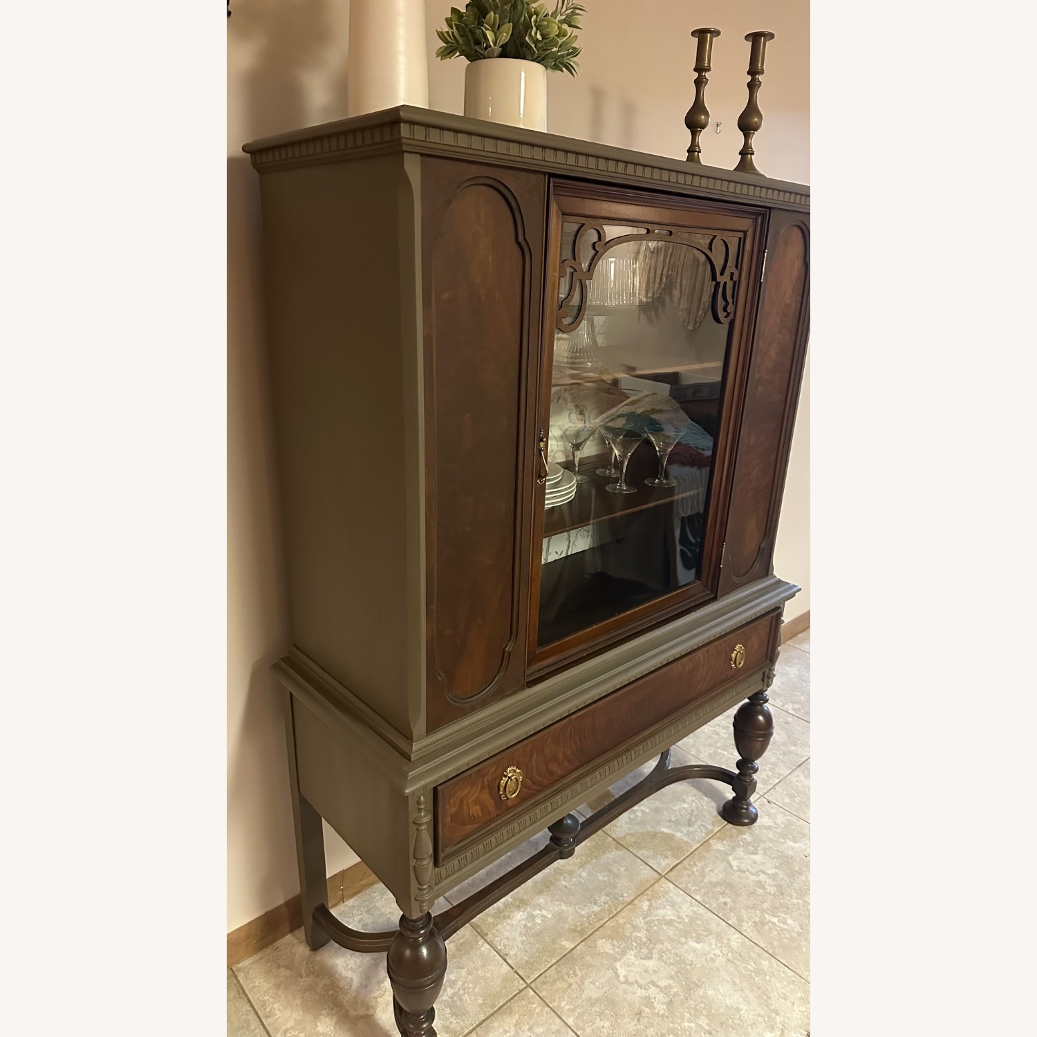 Wood China Cabinet - image-3