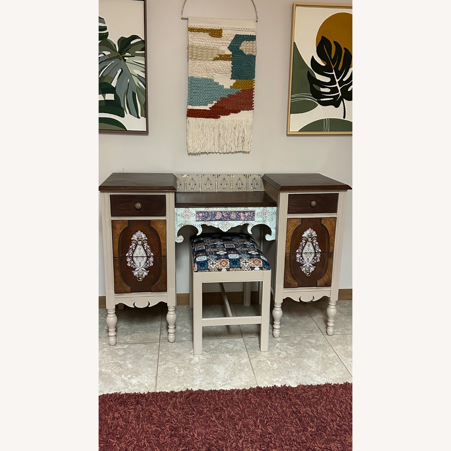 Antique Wood Dressing Table - image-2
