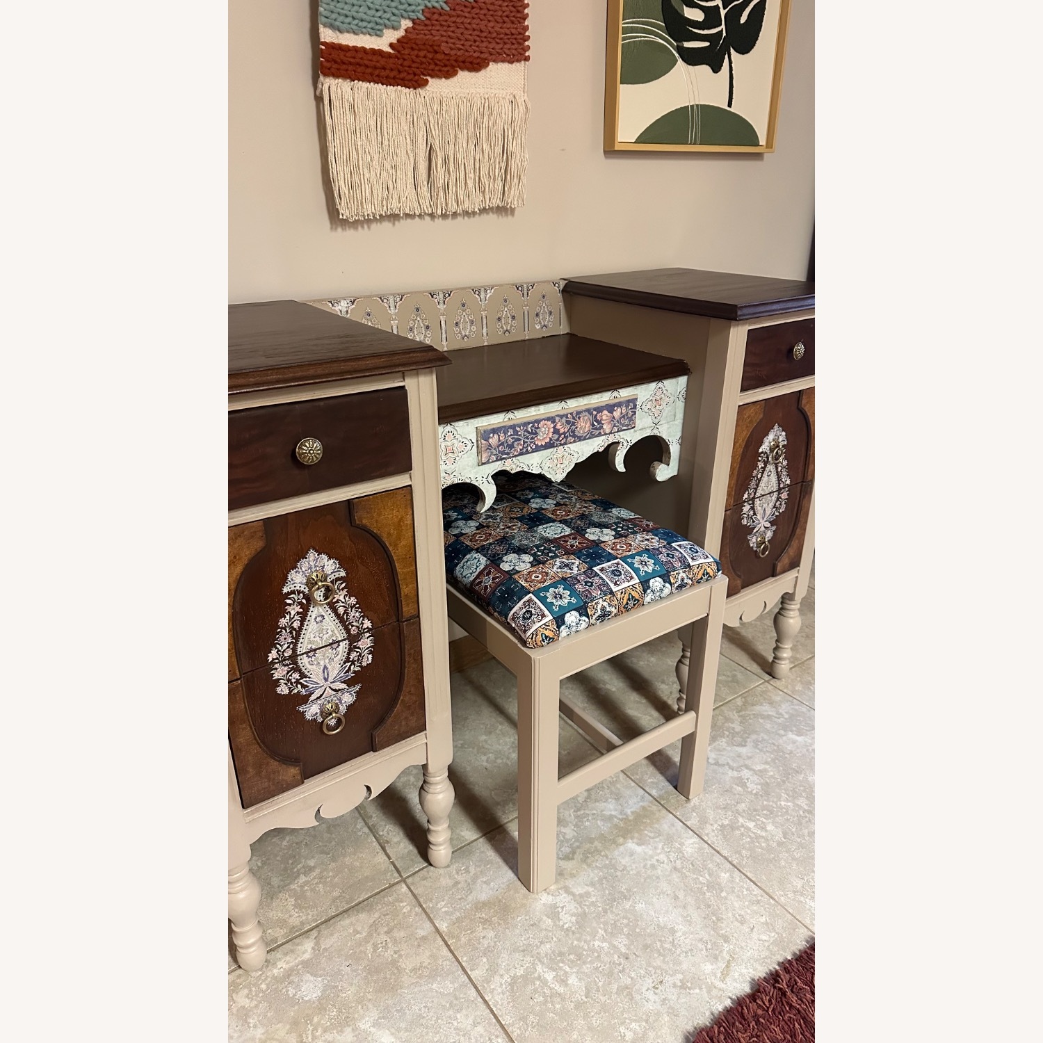 Antique Wood Dressing Table - image-5