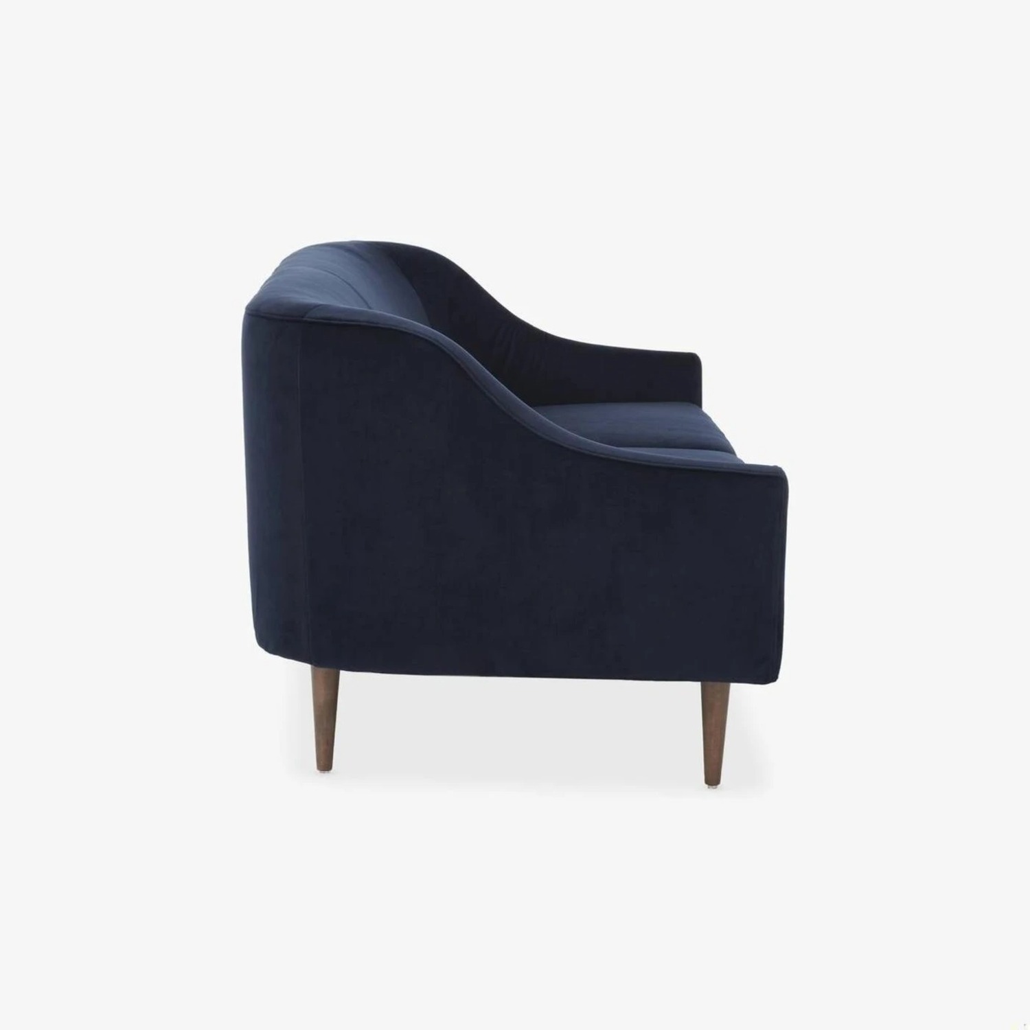Feather Blue Velvet Small Sofa - image-3