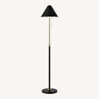 Feather Black Metal Floor Lamp