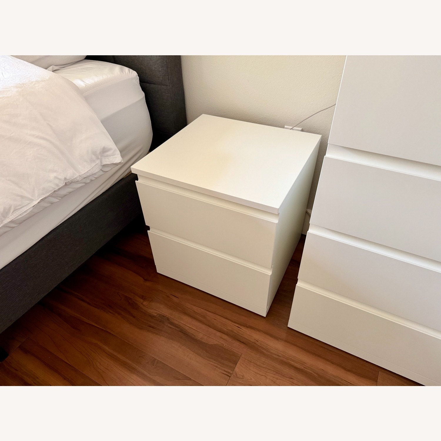 IKEA Storklinta White Wood Nightstand - image-2