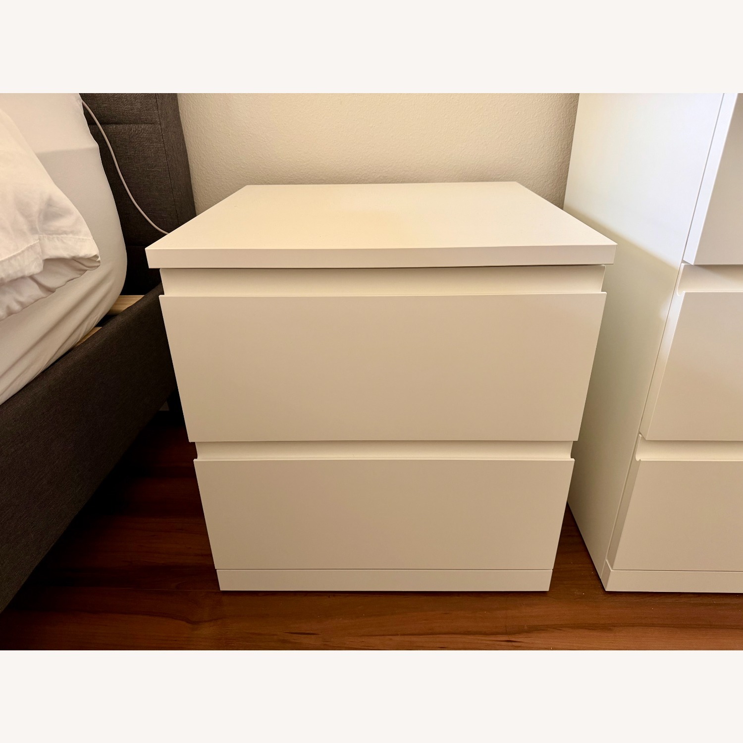 IKEA Storklinta White Wood Nightstand - image-3