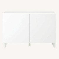 IKEA Besta White Wood Sideboard