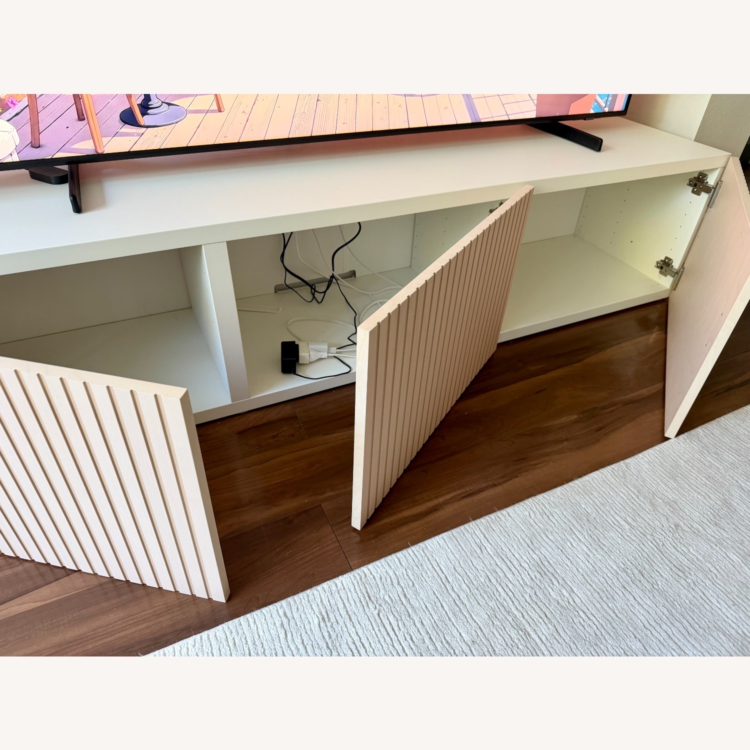 IKEA Bestå Natural Wood Media Storage - image-4