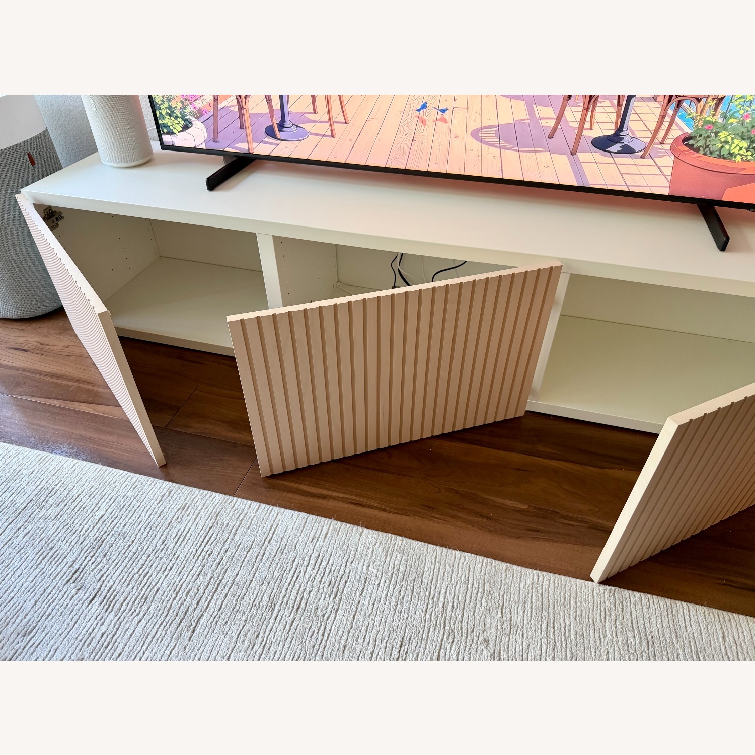 IKEA Bestå Natural Wood Media Storage - image-3