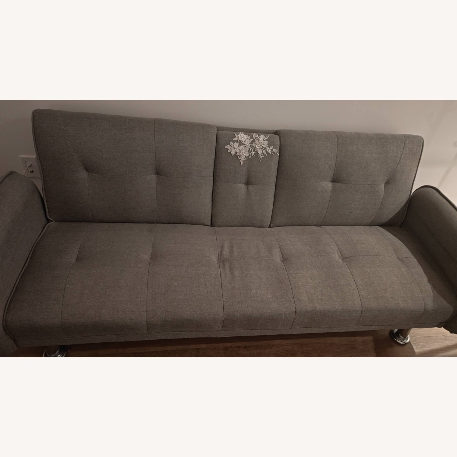 Walmart Gray Futon Sofa - image-2