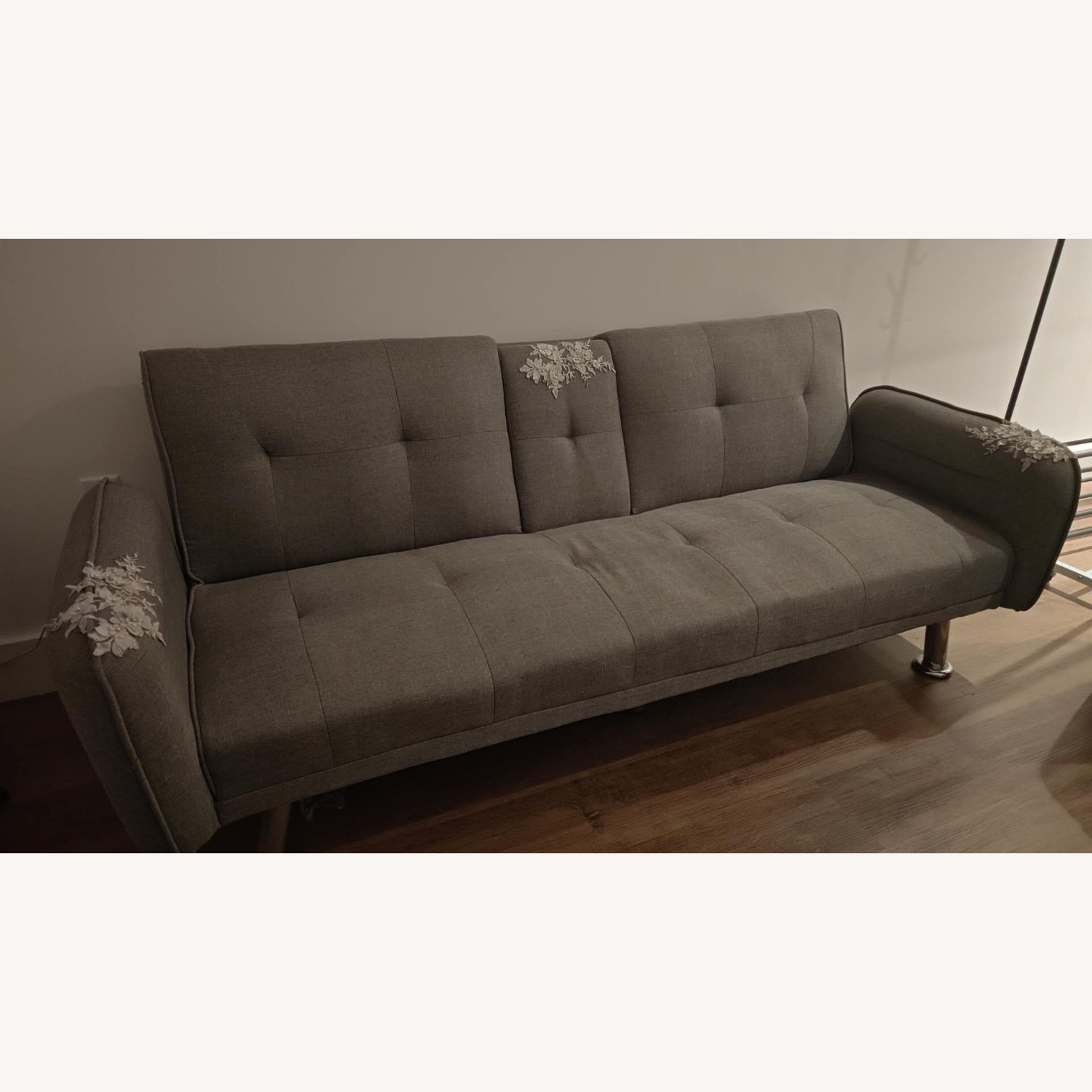 Walmart Gray Futon Sofa - image-3