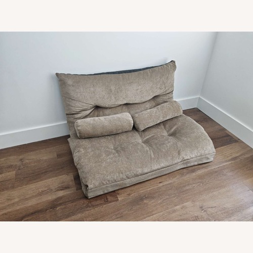 Used Walmart Light Brown Fabric Futon for sale on AptDeco