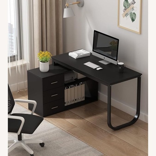 Used Amazon Black Metal Work Desk for sale on AptDeco