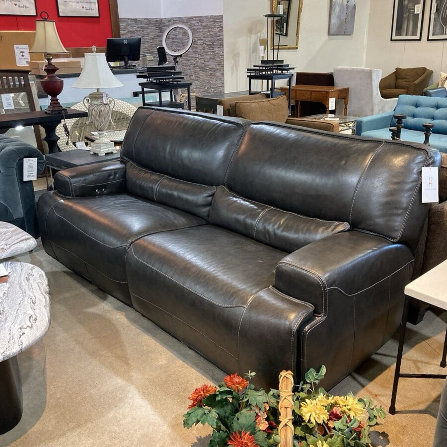 Motion Max Riviera Dual Power Recliner Sofa - image-2