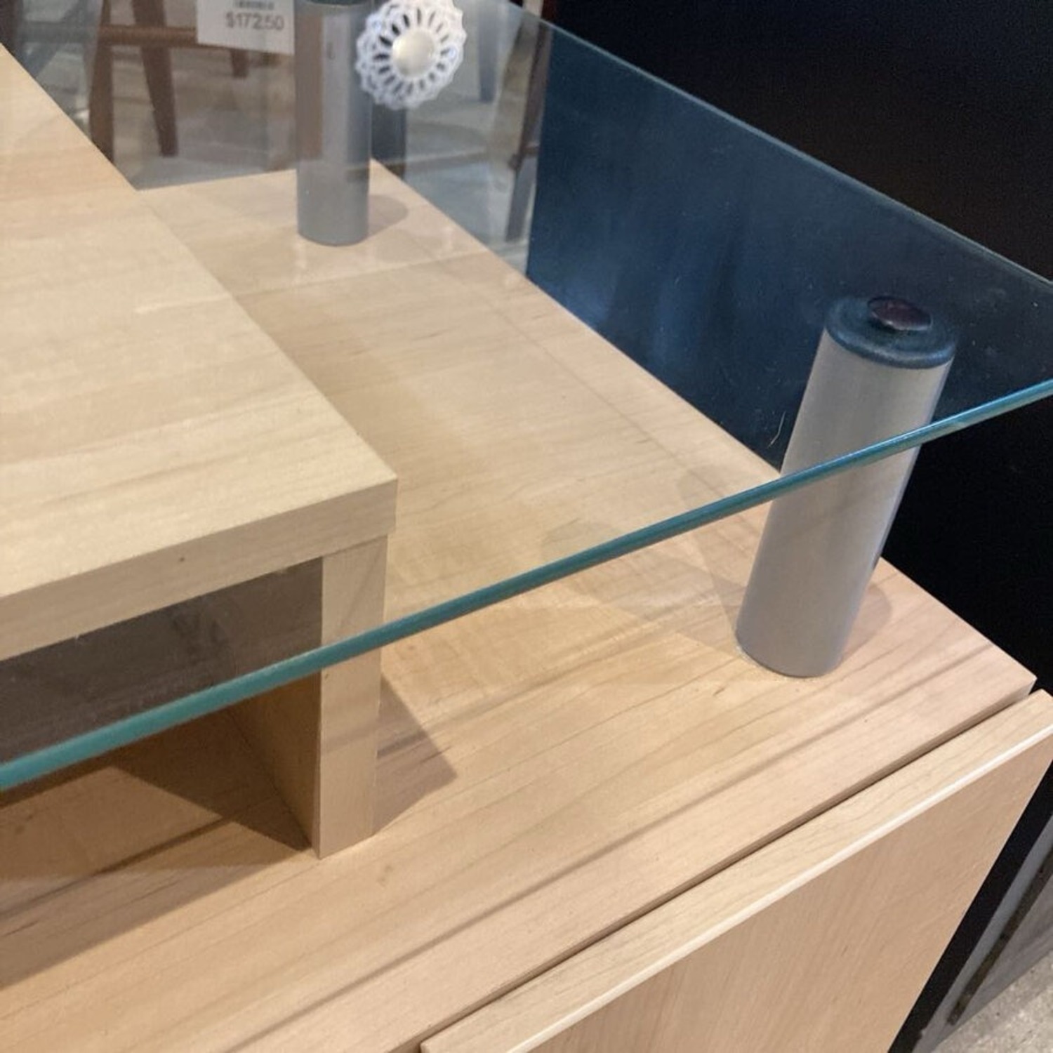Contemporary Wood & Glass Tv Stand Media Console - image-4