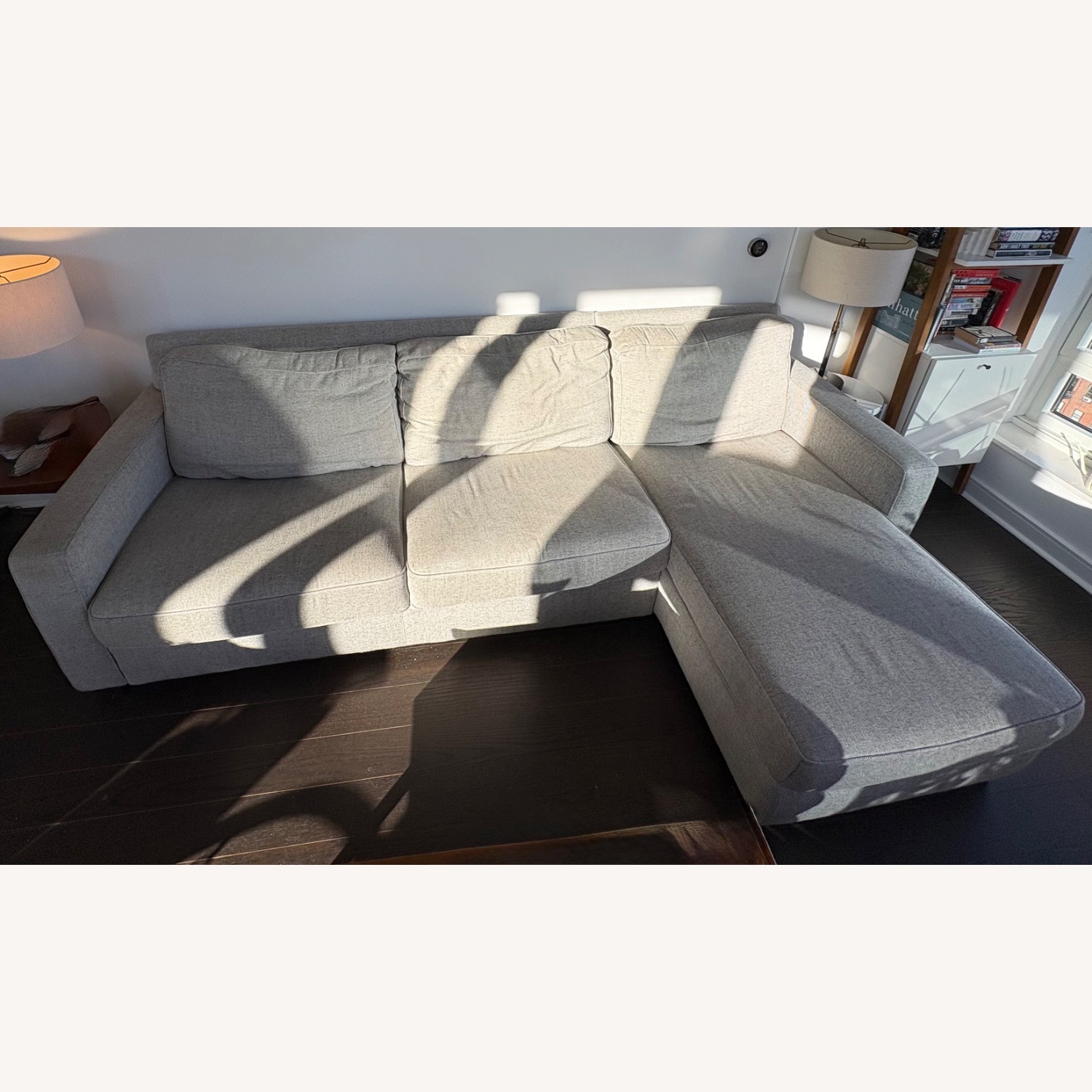 West Elm Light Gray Sleeper Sofa - image-3