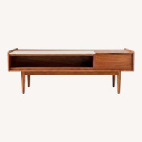 West Elm Mid-Century Marble Pop-Up Coffee Table