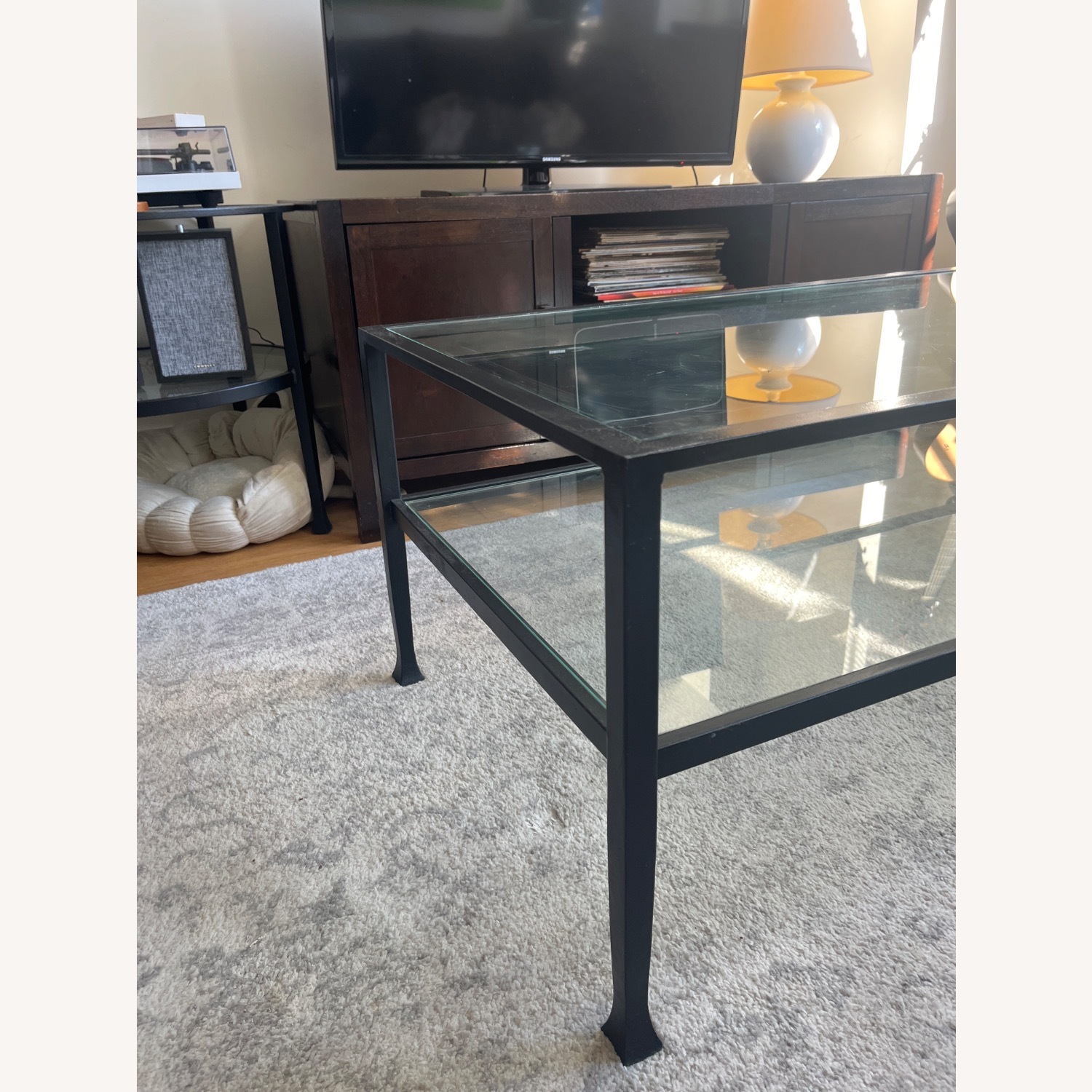 Pottery Barn Tanner Glass Coffee Table - image-3