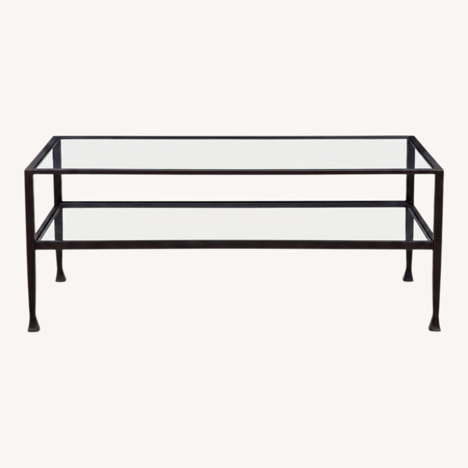 Pottery Barn Tanner Glass Coffee Table - image-0