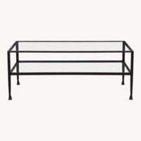 Pottery Barn Tanner Glass Coffee Table