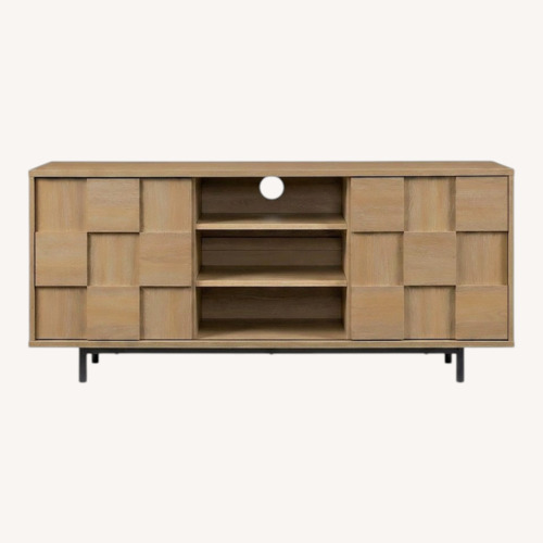 Used Walker Edison Light Brown Wood Media Storage for sale on AptDeco