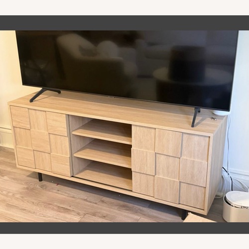 Used Walker Edison Light Brown Wood Media Storage for sale on AptDeco