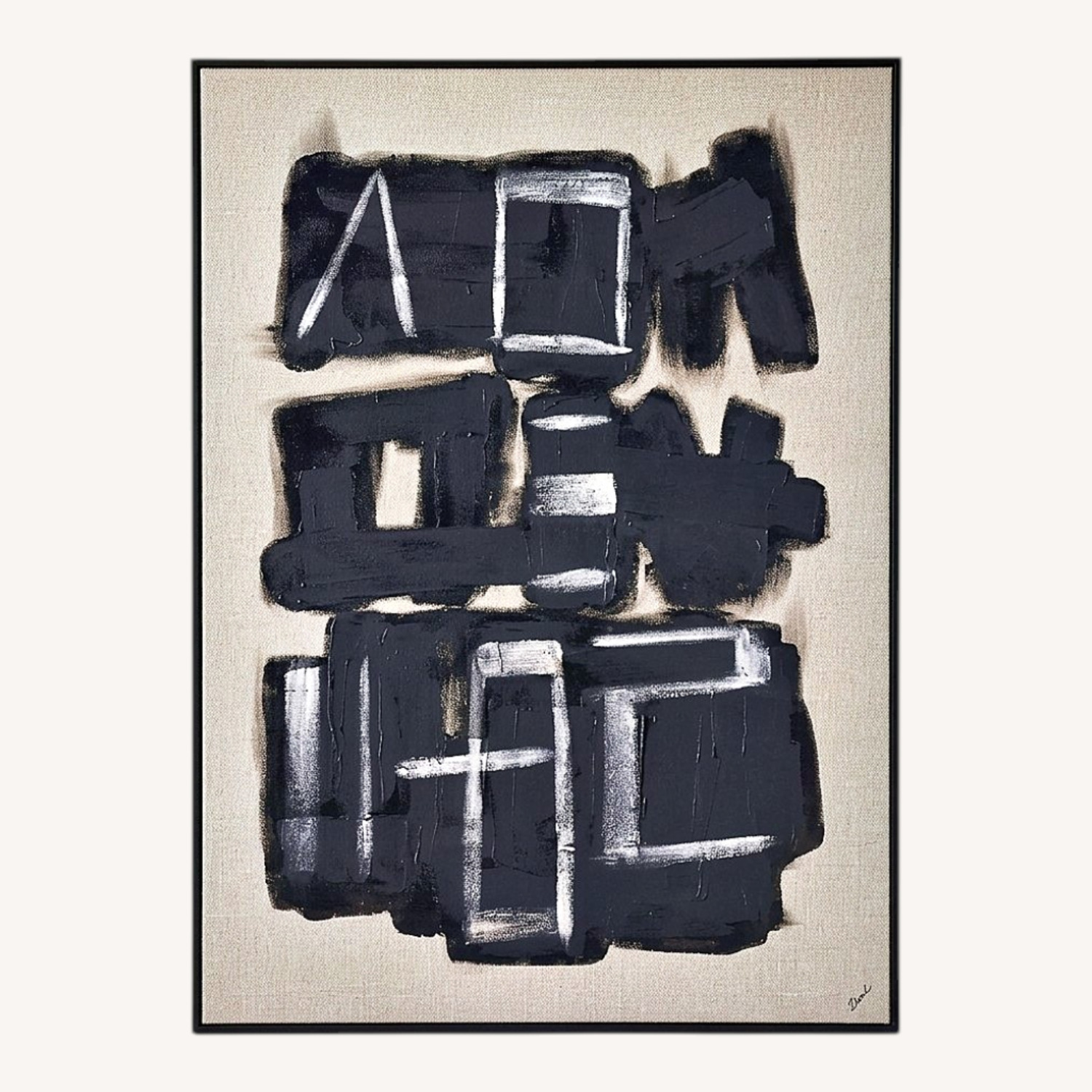 CB2 'Rune' Framed Wall Art by Lune — 36"x48" - image-0