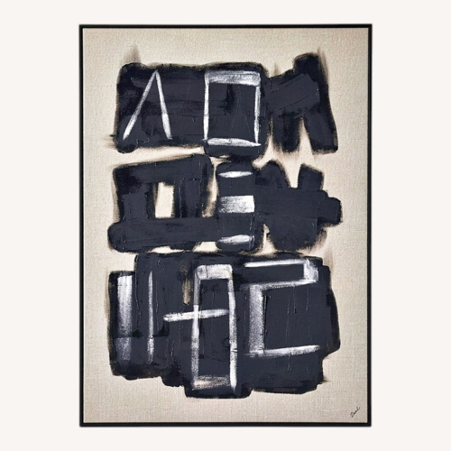 Used CB2 'Rune' Framed Wall Art by Lune — 36"x48" for sale on AptDeco